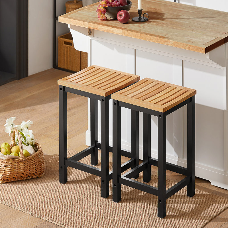 Mitzi Solid Wood Counter Stool, Black