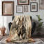 «Vivid Blossom Symphony» - couverture en sherpa de qualité supérieure - reproduction d'art luxueuse-97350013