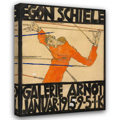 "Affiche de l'exposition Schiele à la galerie Arnot" par Egon Schiele - Art mural sur toile tendue