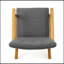 Chaise berçante rembourrée en tissu gris