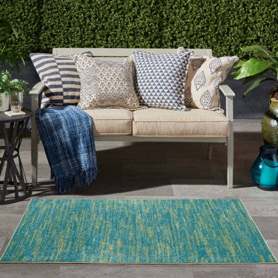 Tapis bleu / vert Nourison Essentials