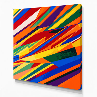 Hard Edge 76 Blue Canvas Wall Art
