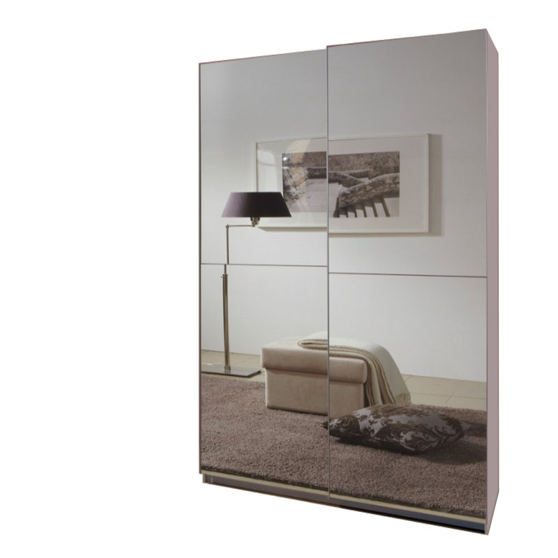 Biarni 2 Door Manufactured Wood Wardrobe, White, Yes