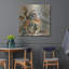 Art mural en métal luxueux «Les Fleurs 4» par Dusza, 36 po x 36 po-766088269