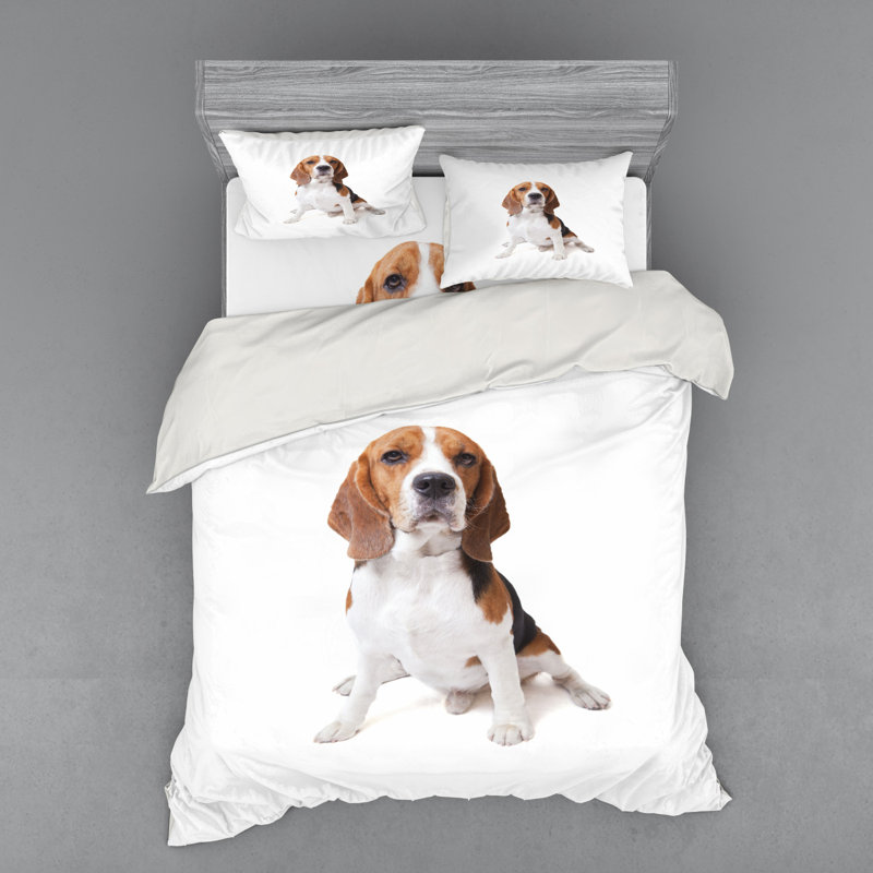 Ensemble de housse de couette Beagle, Housse de couette grand + 3 pièces supplémentair