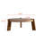 36.62'' Rustic Wood Round Coffee Table For Living Room, Easy Assembly