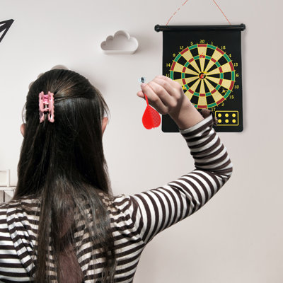 Panneau de jeu de fléchettes magnétique et jeu bœuf avec fléchettes