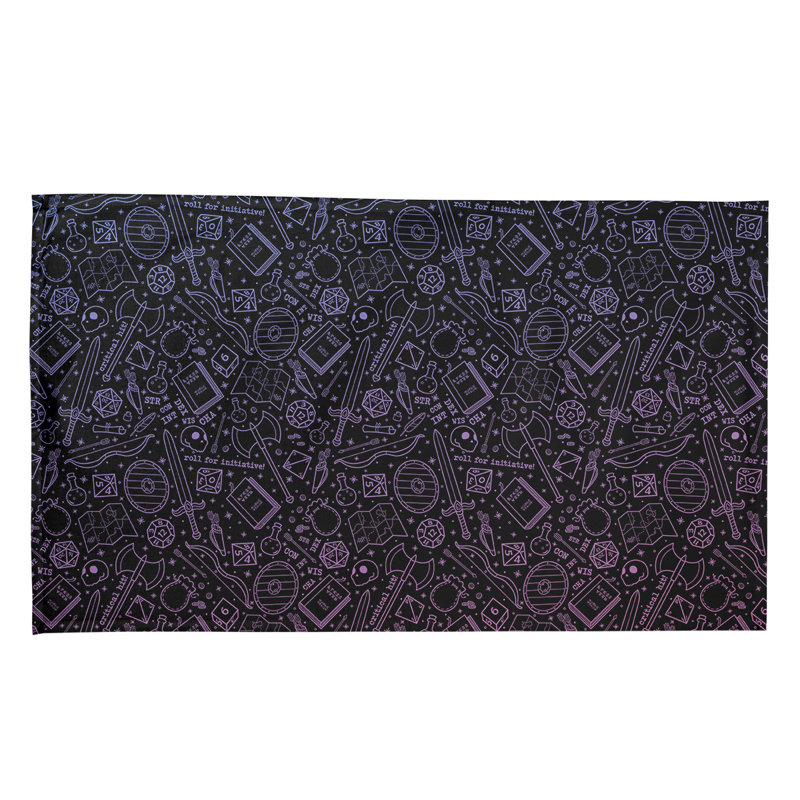 Serviette à thé à motif lines rpg Mcguigan, Sergé de coton, Noir / rose clair