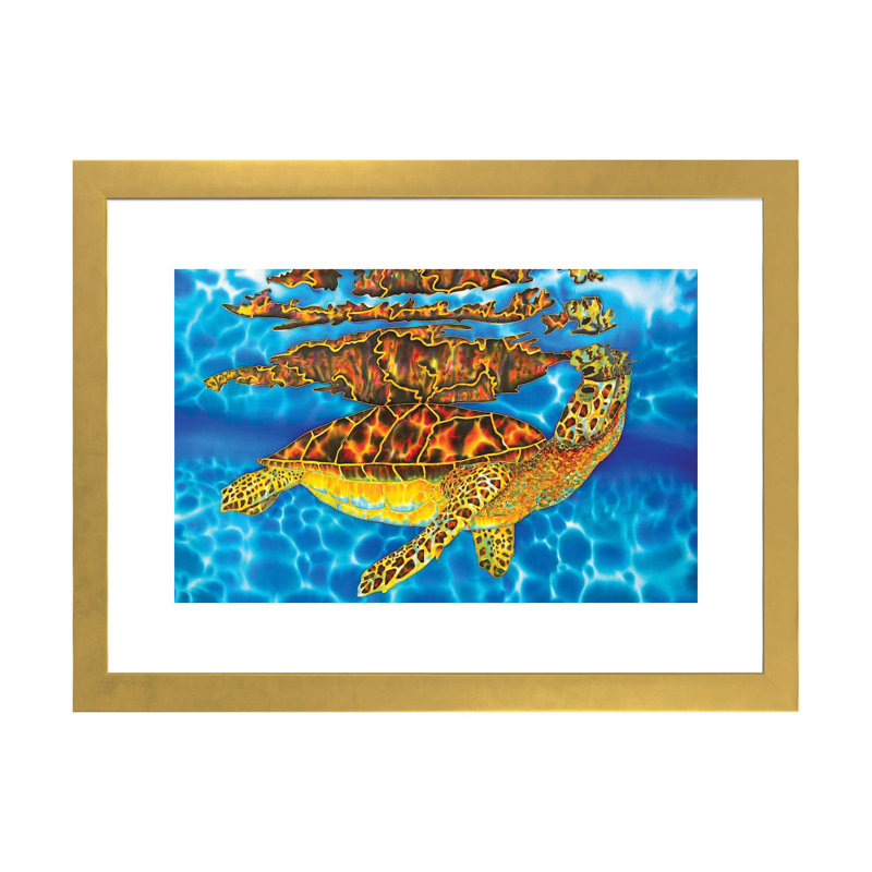 " Oasis " by Daniel Jean-Baptiste, Gold Framed Paper, 24" H x 32" W x 1" D, White