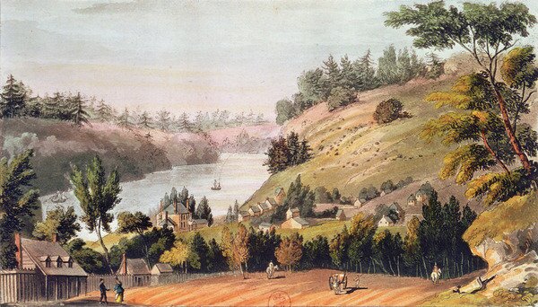 Queenston, on The Landing Between Lake Ontario and Lake Erie, from 'Ackermann's Repository of Arts', 1814 Art Print