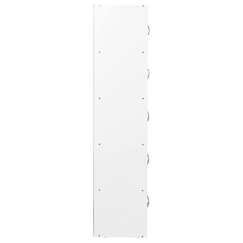 70.1" White Lockable Office Storage Cabinet with Shelves