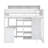 Heribert Wood Twin Size Loft bed with Multiple Storage Shelves and Wardrobe-7512206