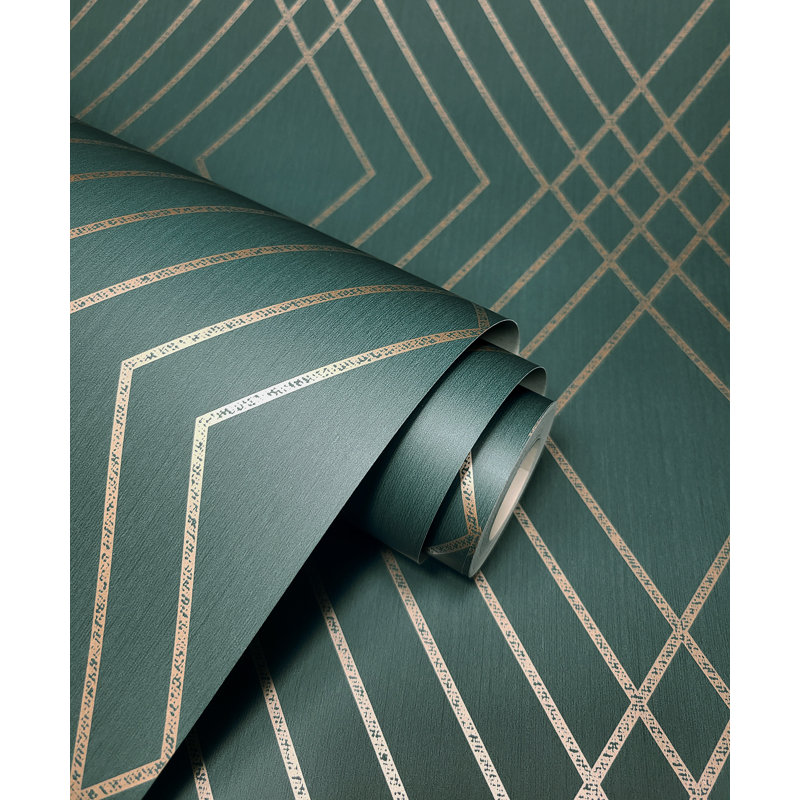Papier peint Shard Trellis, Vert