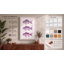 Three Purple Fish Japandi - Wrapped Canvas-278850056-278850068