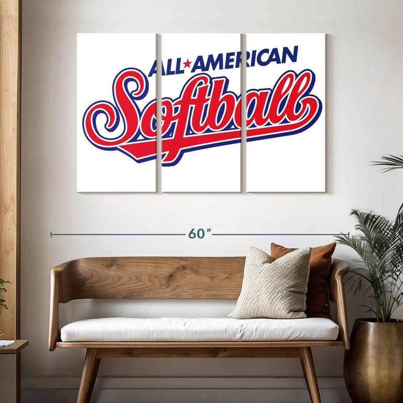 Plaque Kema American Softball, H 32 po x l 50 po