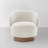 Modern Swivel Barrel Chairs With Wood Base-60020964