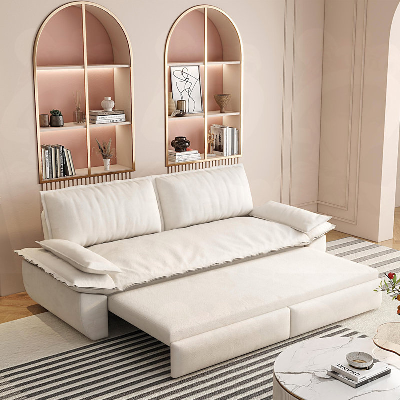 Canapé-lit convertible 3-en-1, Beige