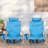Short Oxford Cloth Silver White Aluminum Tube Bearing 100Kg Beach Chair Blue