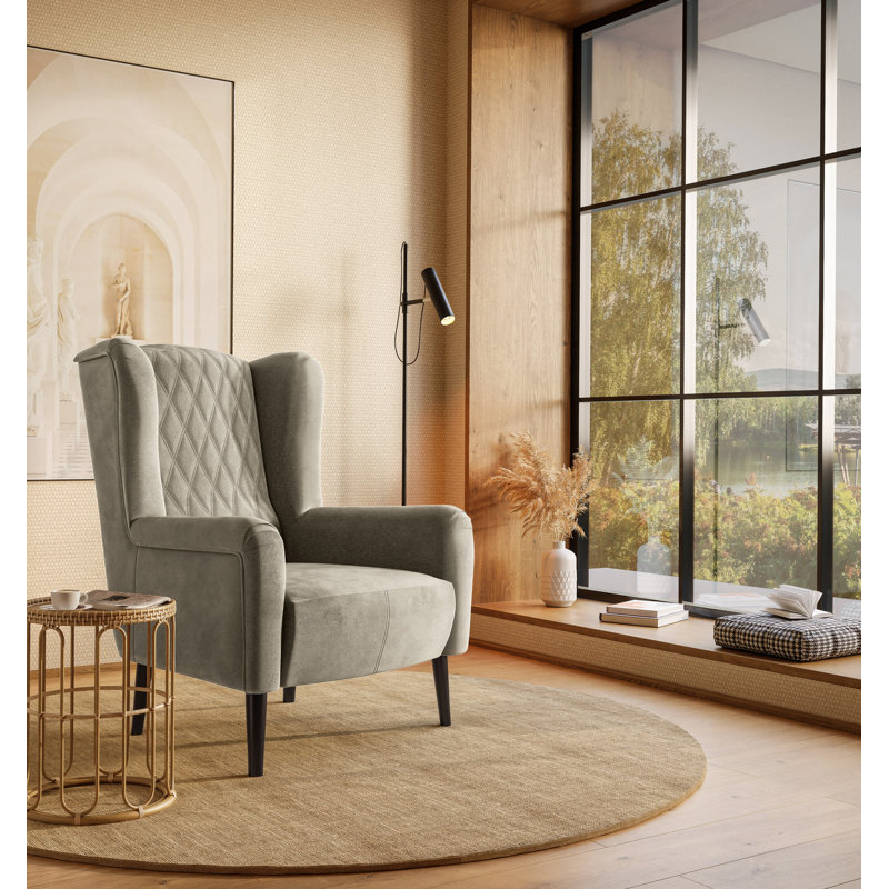 Smelser Upholstered Armchair, Beige