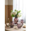 D6X10 "Vase d'appoint en verre transparent avec taches artistiques ambrées