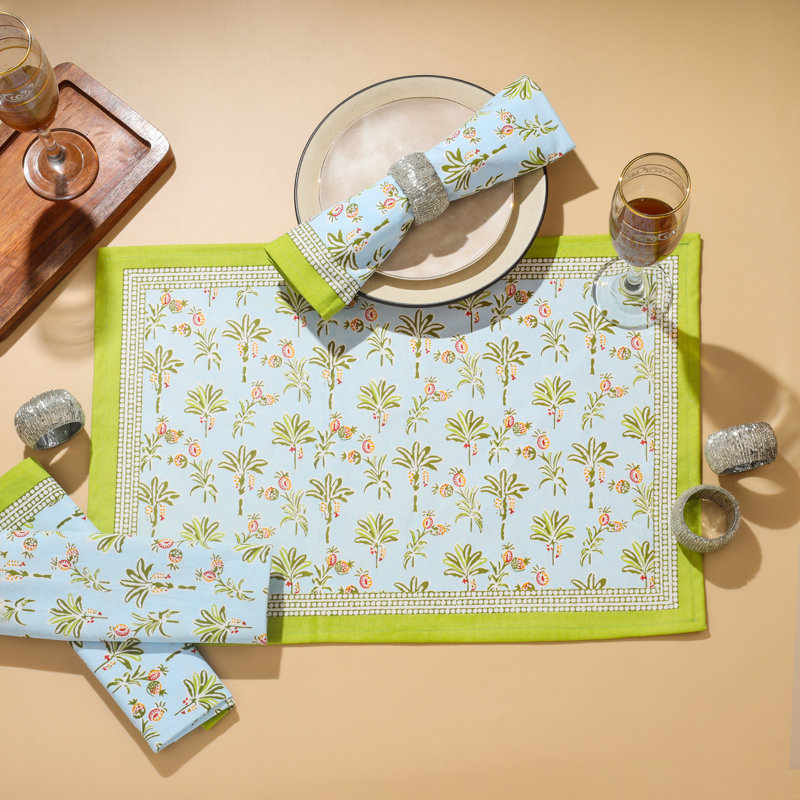 Napperons en coton à motif tropical