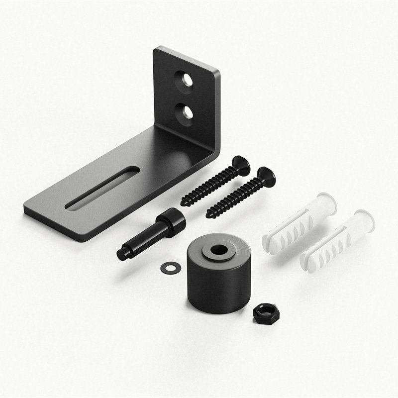 Guide de plancher réglable pour porte de grange coulissante