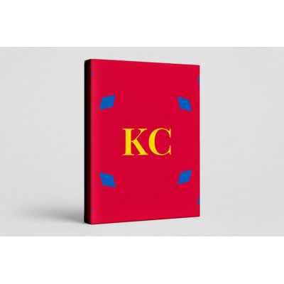 Kansas City City Colors Luxury Diamond Monogram — Blue Red Yellow — Canvas Wall Art