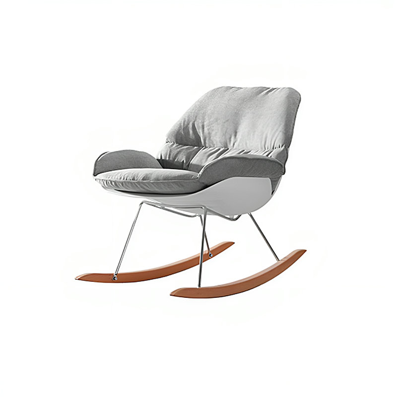 Chaise berçante décontractée, Gris clair