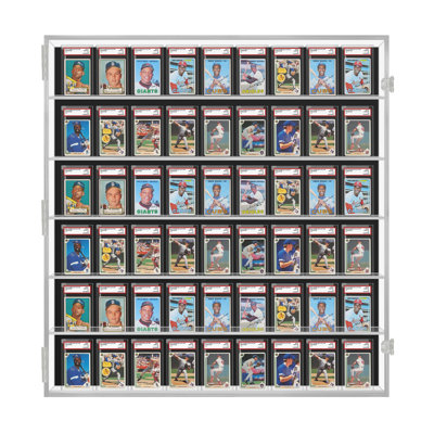 Présentoir à cartes de baseball PENNZONI - 54 cadres de cartes de sport classés PSA verrouillables, présentoir de cartes de pokémon pour le basketball et le hockey