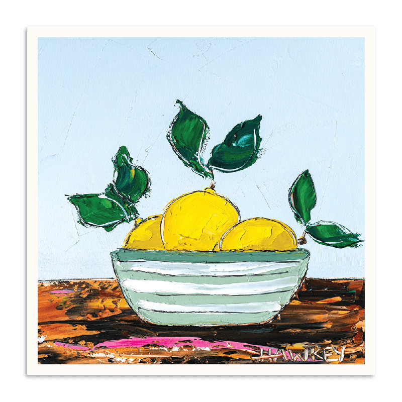 Lemon Lady by Angela Hawkey - Painting, Paper, 76cm H x 76cm W x 1cm D