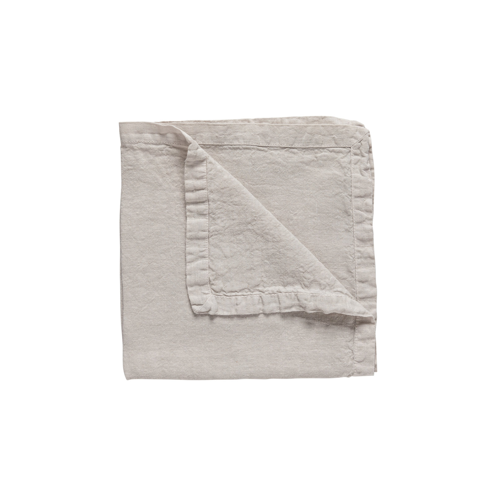 Maria Linen Rectangle Placemat, Cloud Gray
