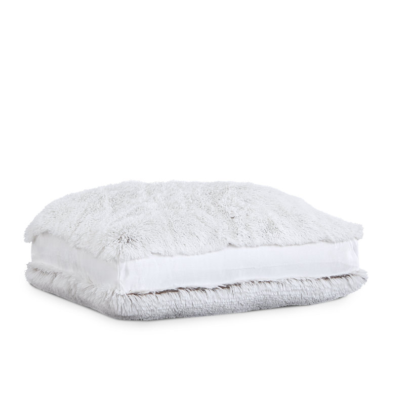 Reversible Throw Pillow, White/Brown