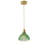 1-Light dark green glass dimmable pendant lamp