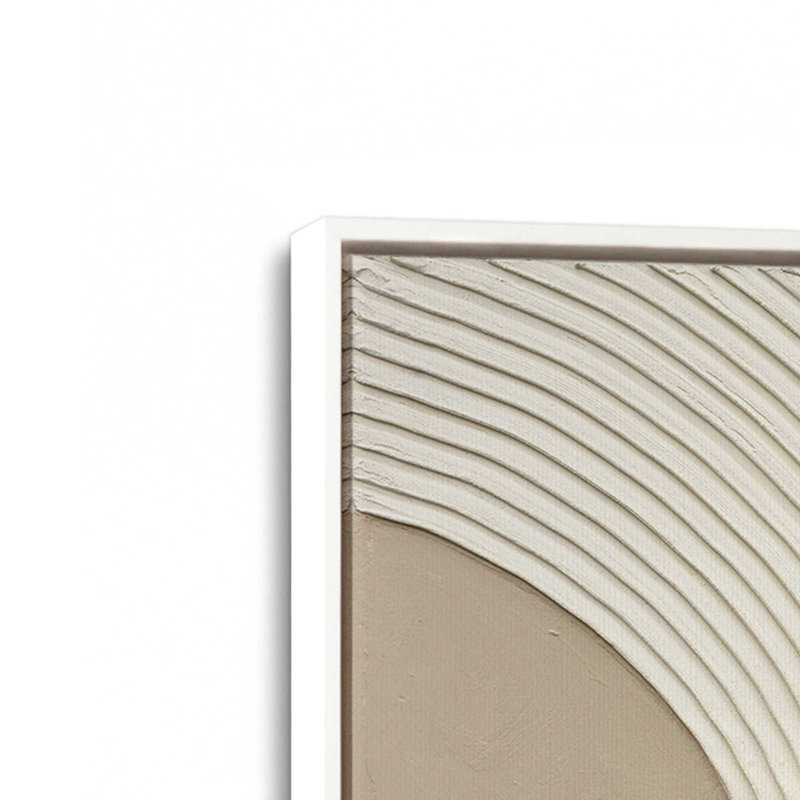 Ensemble de 2 impressions sur toile dans un cadre doré, rythme de 32 po x 32 po, Cadre flottant blanc opaque