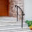 Bme 3-4 Step Curved Handrails For Outside Steps, Porch Railing, With Installation Kit-97644603