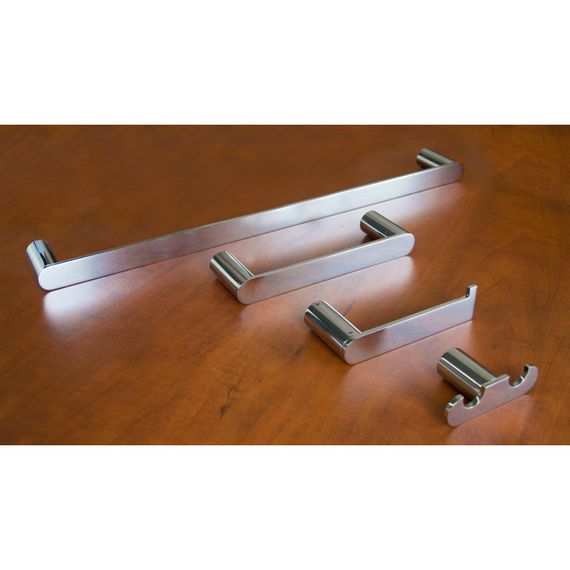 4 - Piece Bathroom Hardware Set, Polished Chrome