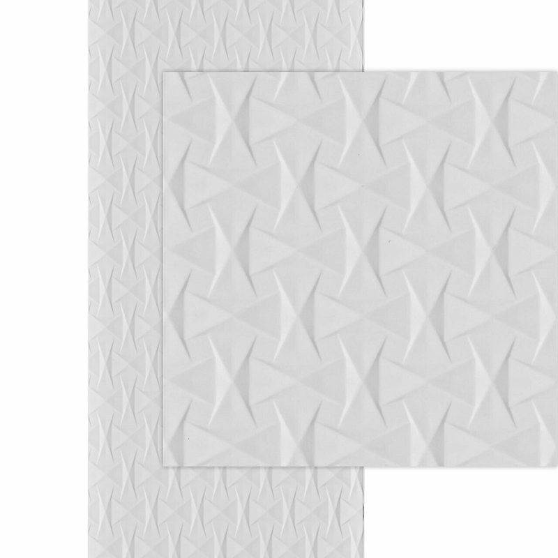 Bowtie MirroFlex 4ft. x 8ft. PVC Glue up 3D Wall Panels - Gloss White (32 sq.ft./sheet), 4ft x 8ft