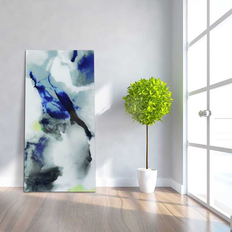 Blue Splash - impression sans cadre sur verre