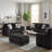 Roundhill Furniture Nolan Living Room Collection, Sofa Loveseat Chair and Ottoman, Lush Black-125812676