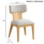 Chaise de salle à manger 2 pièces de style contemporain avec dossier en bois courbé et finition naturelle-183864716