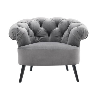 Upholstered Cotton Blend Armchair