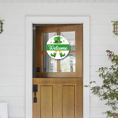 Panneau de porte de bienvenue Patricks Day, décorations de porte de la fête de la Saint-Patrick, décorations de la Saint-Patrick pour la maison