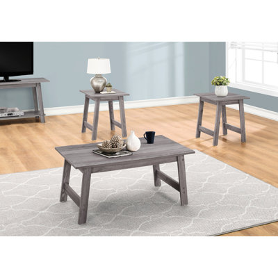 Tables basses et tables de bout Contemporary 3 Table - Gray