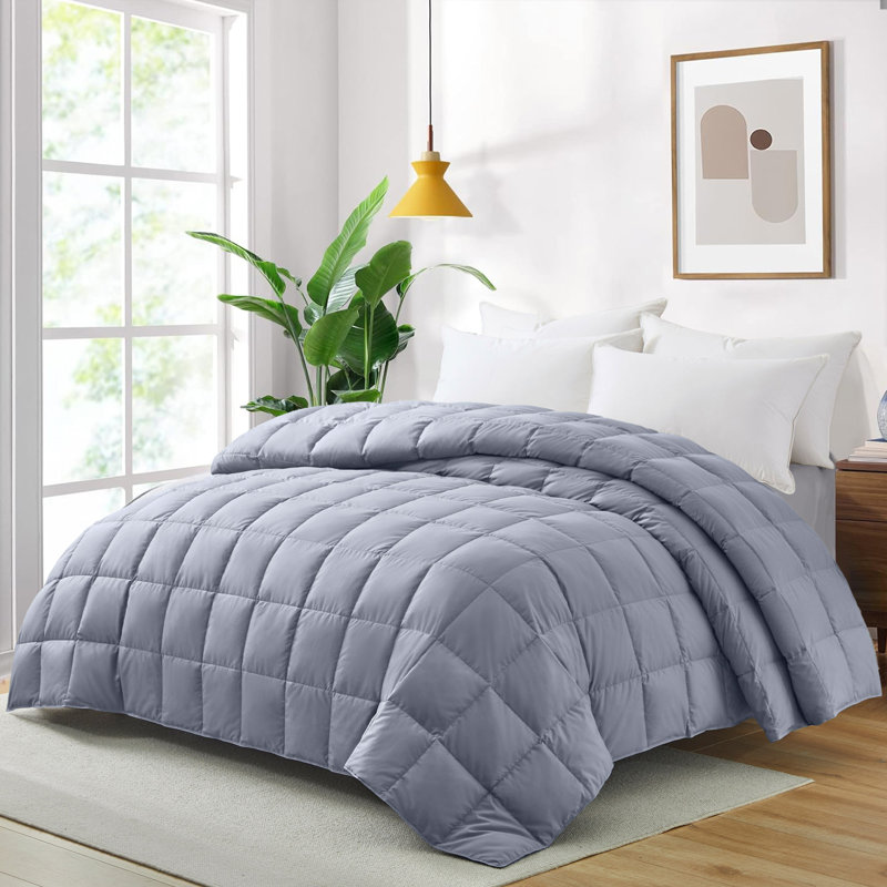 30% Duck Down Comforter, King, Gray