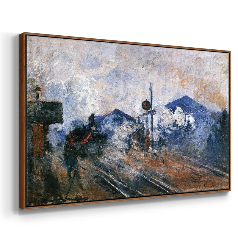 Saint, H 27 po x l 41 po x P 2 po, Toile avec cadre noyer