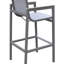 Tabouret de bar d'extérieur avec structure en aluminium thermolaqué et Textilene résistant à l'eau