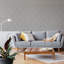 Asscher Geometric Vinyl Metallic Wallpaper Double Roll-1176429248
