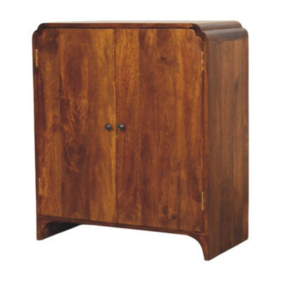 Solid Wood Rectangle Accent Cabinet