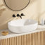 Grand lavabo vasque de salle de bain ovale - comptoir en porcelaine vitrifiée blanche 24 pouces
