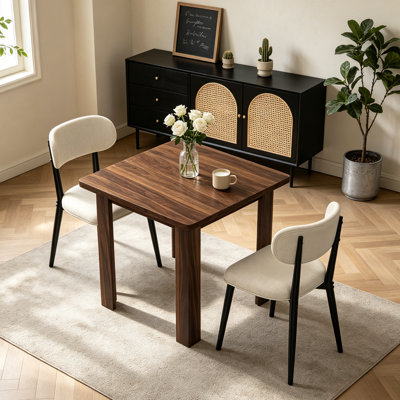 31.51" Dining Table Set for 2, 3-piece Rectangular Kitchen with Upholstered Dining Chairs,Mid Century Modern Set for Dining Room,Apartment